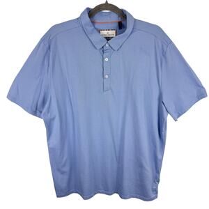 Modern Ambition Delightfully Technical Blue Short Sleeve Polo Mens XL